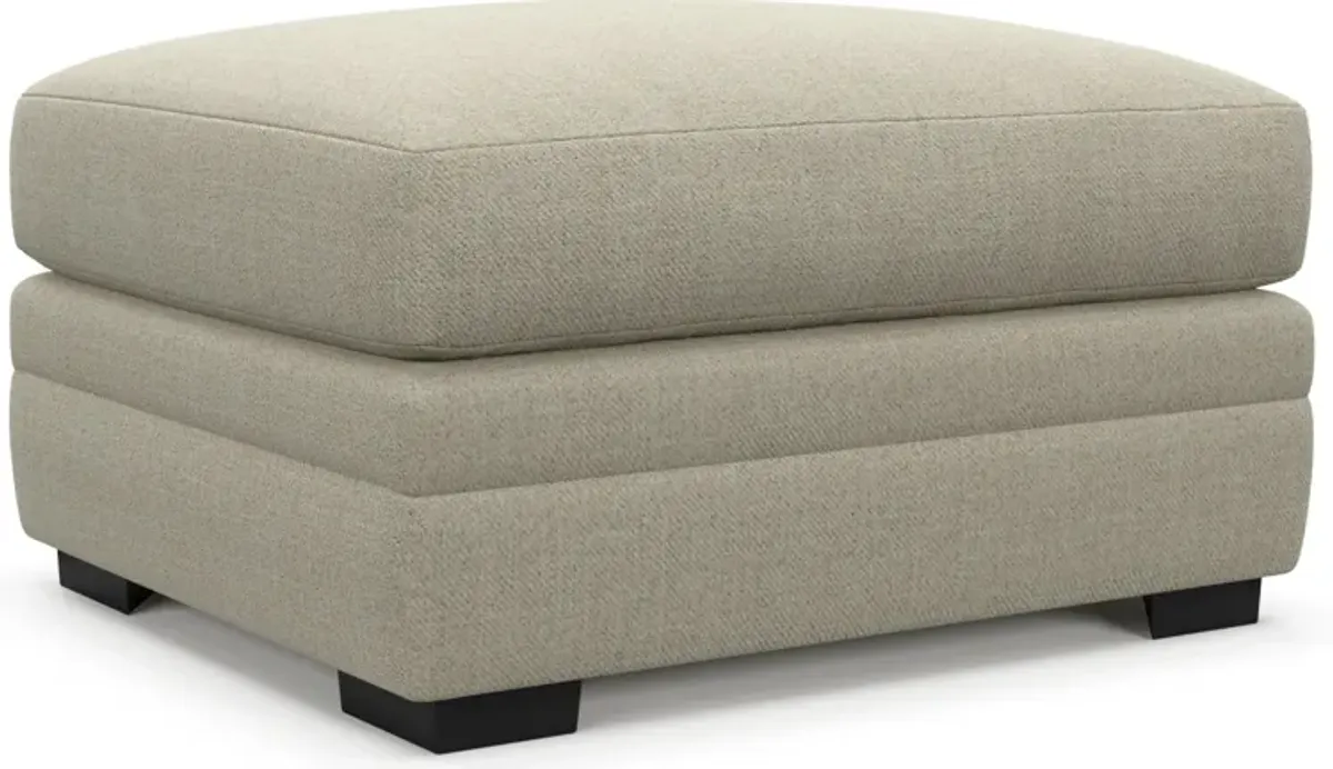 Winston Foam Comfort Ottoman - Broderick Charcoal