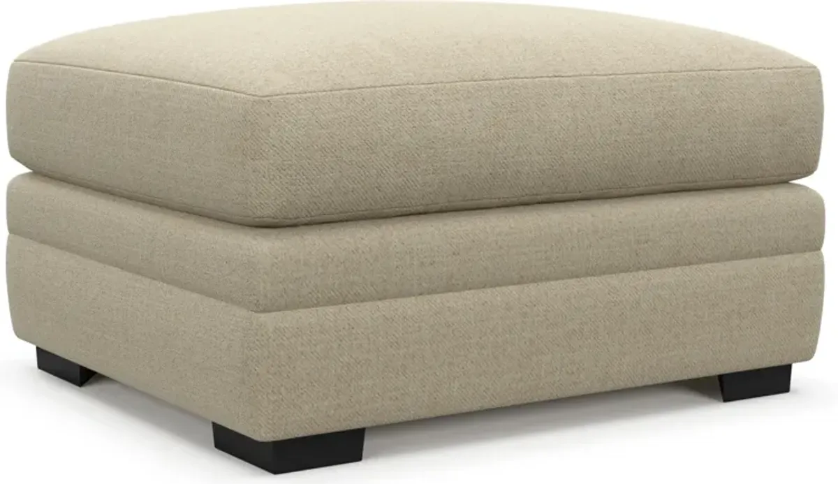 Winston Foam Comfort Ottoman - Broderick Sand