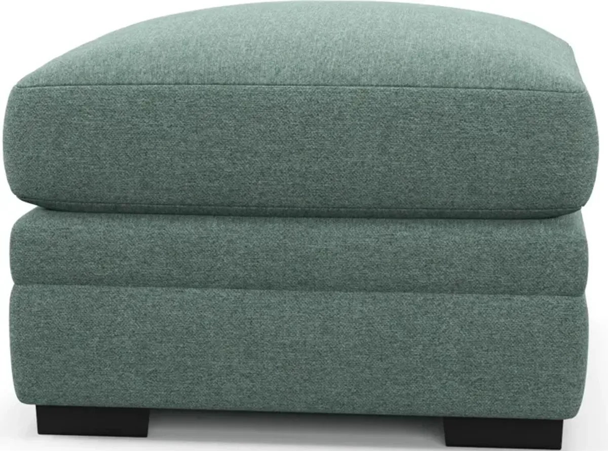 Winston Foam Comfort Ottoman - Bridger Jade