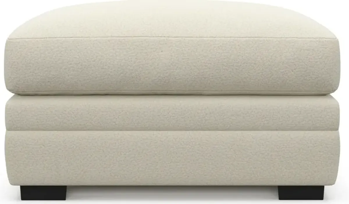 Winston Hybrid Comfort Ottoman - Fincher Ivory