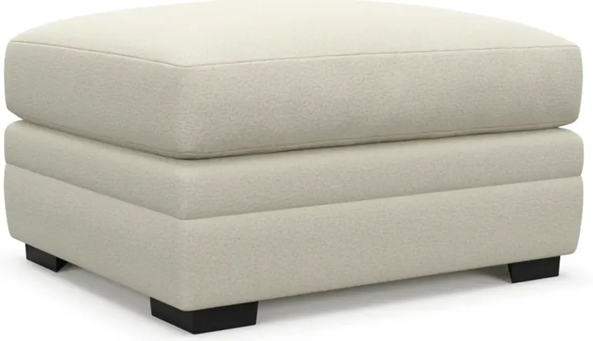 Winston Hybrid Comfort Ottoman - Fincher Ivory