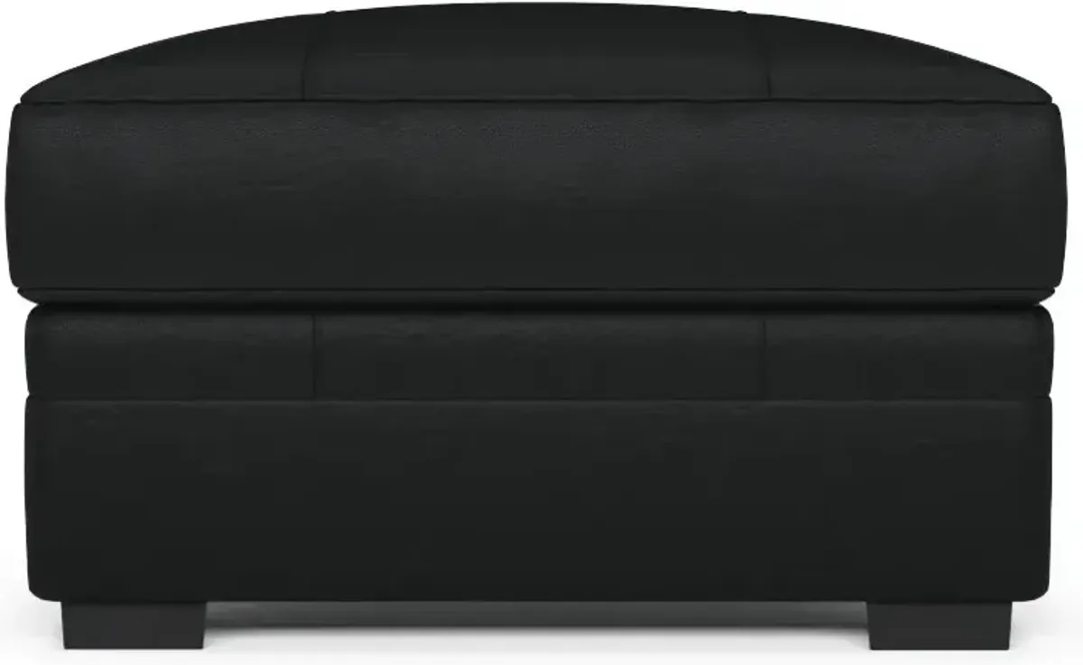 Winston Foam Comfort Ottoman - Siena Black