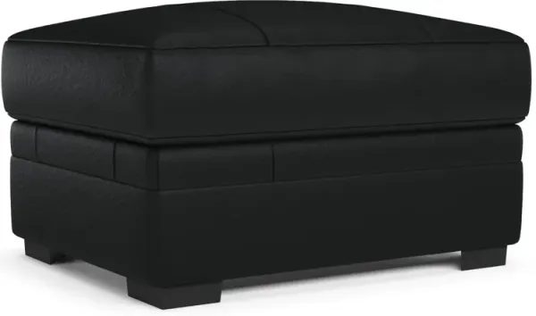 Winston Foam Comfort Ottoman - Siena Black