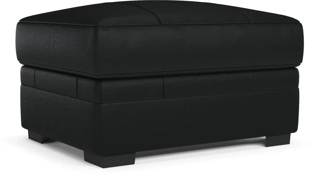 Winston Foam Comfort Ottoman - Siena Black