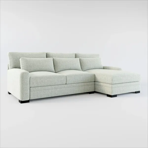 Winston Foam Comfort Eco Performance 2-Piece Sectional - Broderick Sea Glass