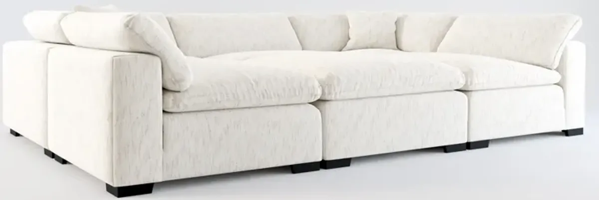 Plush Feathered Comfort 6-Piece Pit Sectional - P.T. Cream