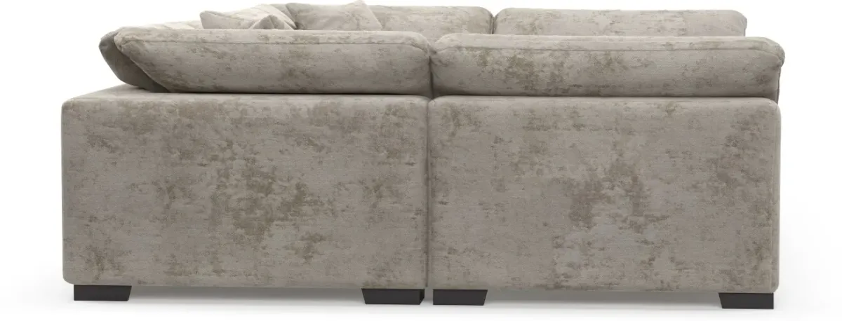 Plush Feathered Comfort 6-Piece Pit Sectional - Hearth Cement