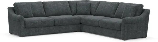 Bowery Foam Comfort 3-Piece Sleeper Sectional - Contessa Shadow