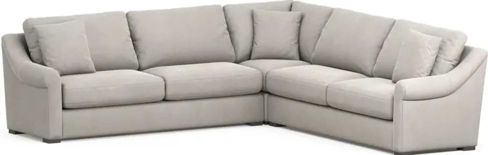 Bowery Foam Comfort 3-Piece Sleeper Sectional - Laurent Beach