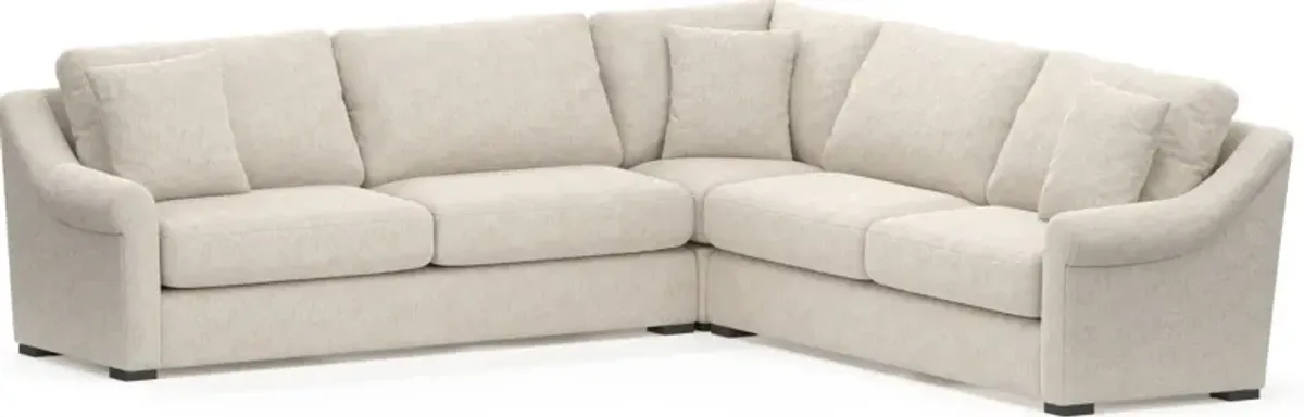 Bowery Foam Comfort 3-Piece Sleeper Sectional - M Ivory