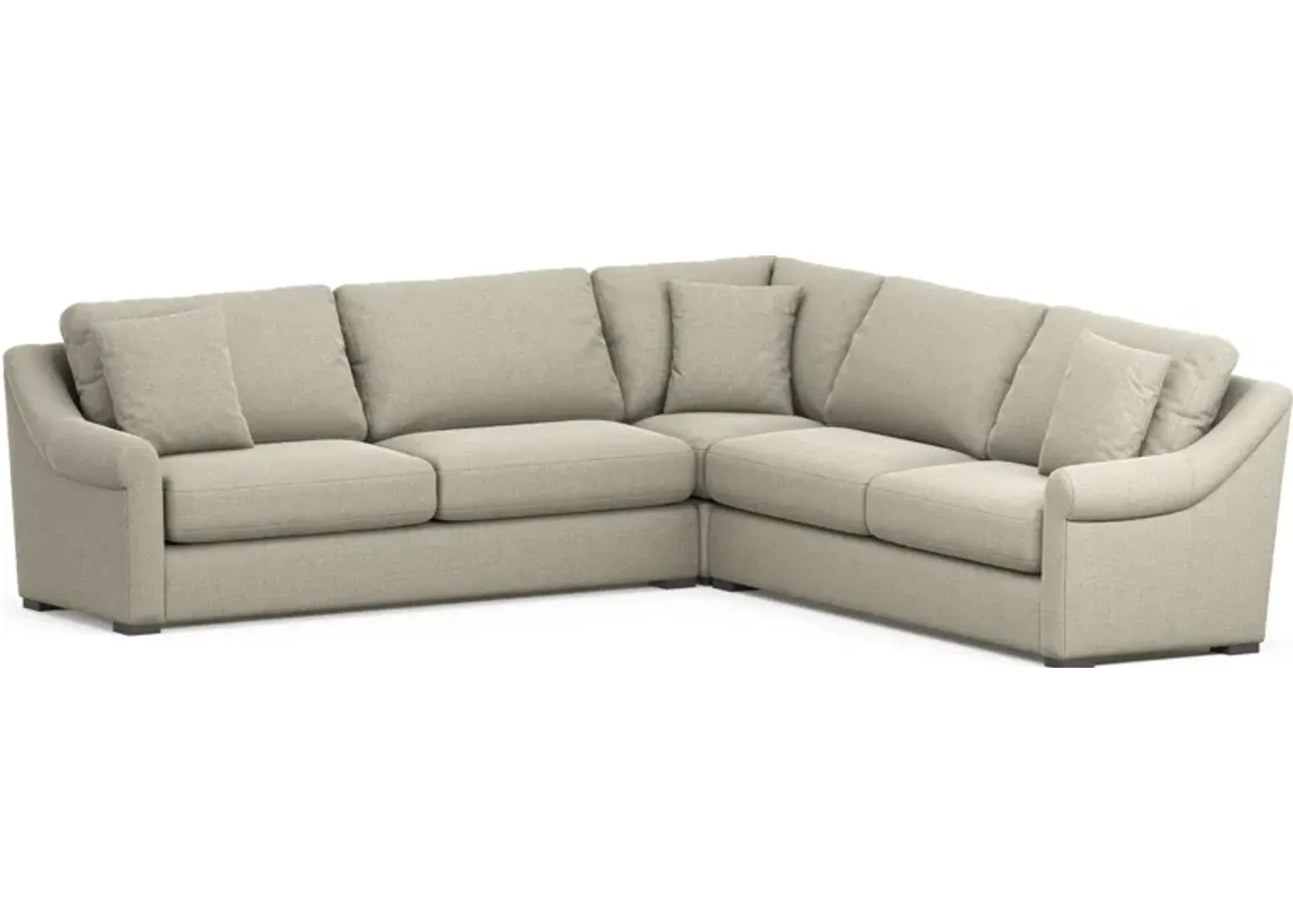 Bowery Foam Comfort 3-Piece Sleeper Sectional - Broderick Charcoal