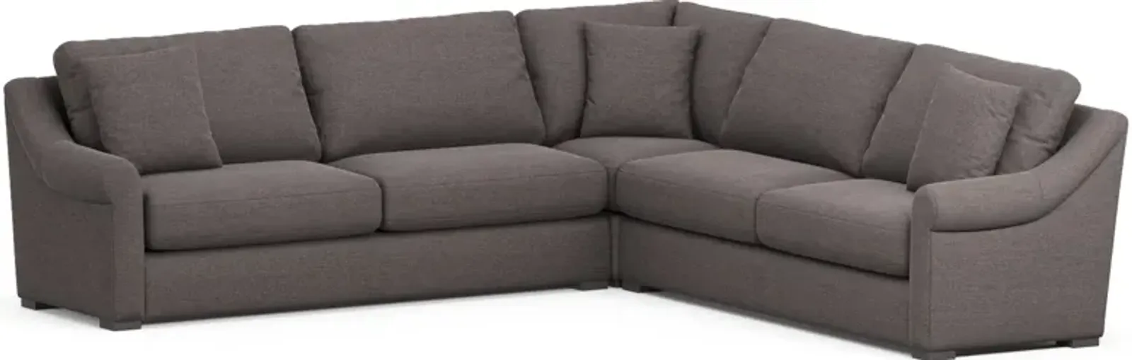 Bowery Foam Comfort 3-Piece Sleeper Sectional - Presidio Steel