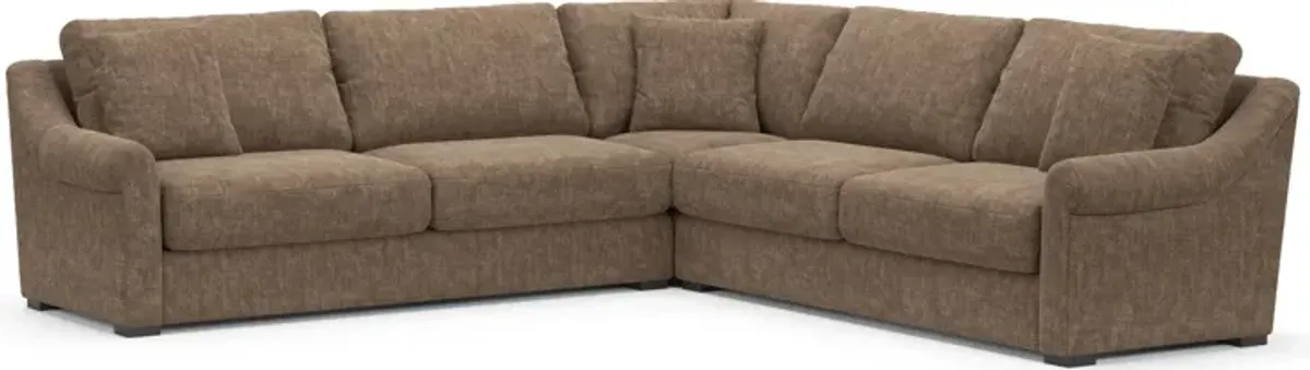 Bowery Foam Comfort 3-Piece Sleeper Sectional - Argo Java