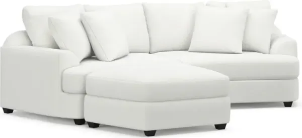 Skylar 3-Piece Sectional with Left-Facing Ottoman - Contessa Vanilla