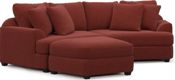 Skylar 3-Piece Sectional with Left-Facing Ottoman - Bloke Brick