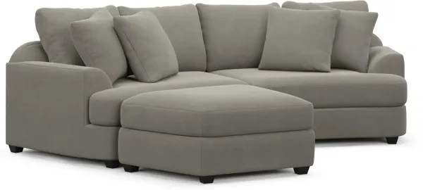 Skylar 3-Piece Sectional with Left-Facing Ottoman - Abington Fog