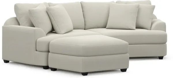 Skylar 3-Piece Sectional with Left-Facing Ottoman - Anders Ivory