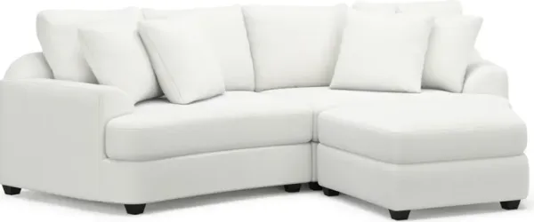 Skylar 3-Piece Sectional with Right-Facing Ottoman - Contessa Vanilla