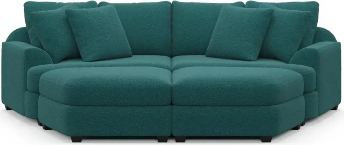 Skylar 4-Piece Pit Sectional - Bloke Peacock