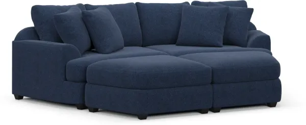 Skylar 4-Piece Pit Sectional - Oslo Navy