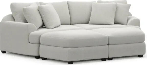 Skylar 4-Piece Pit Sectional - Oslo Snow