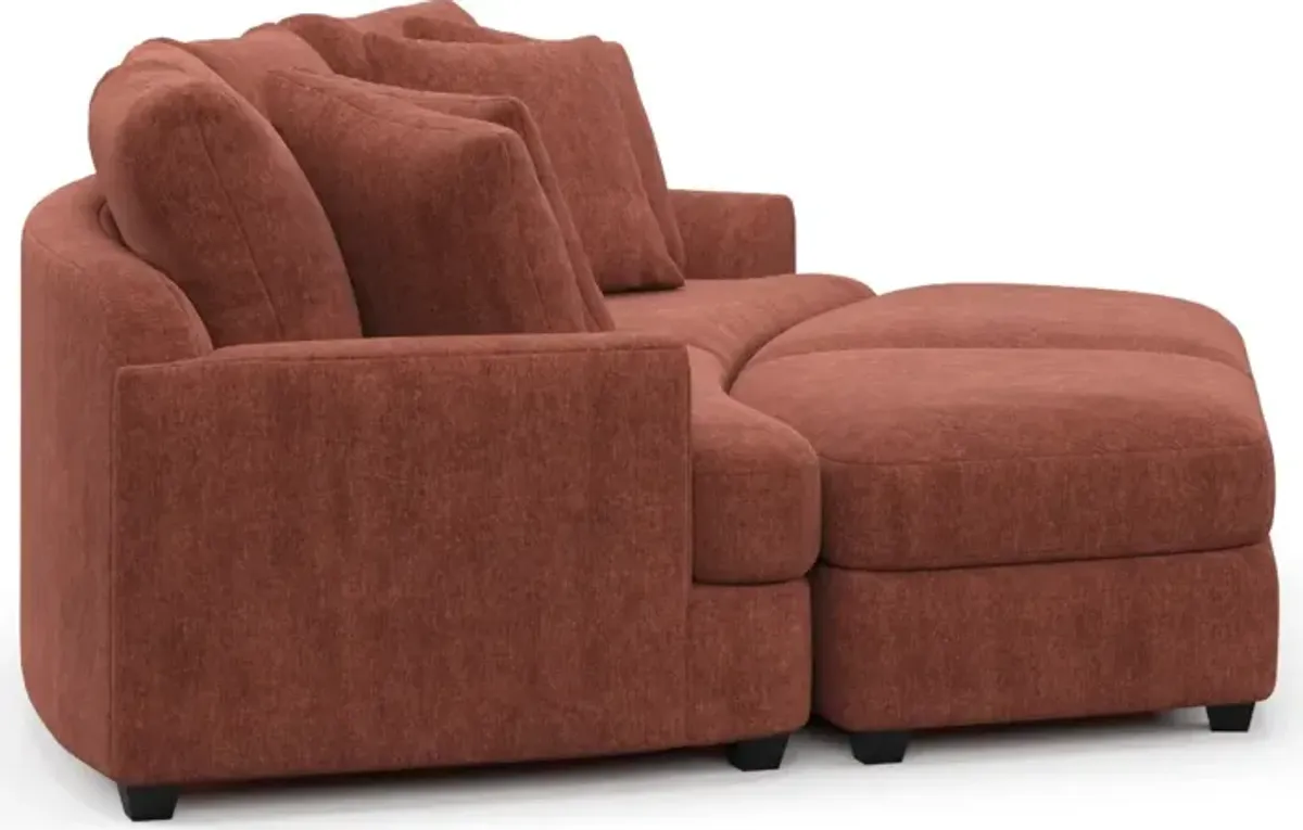 Skylar 4-Piece Pit Sectional - Contessa Paprika