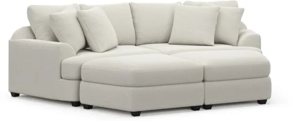 Skylar 4-Piece Pit Sectional - Living Large White