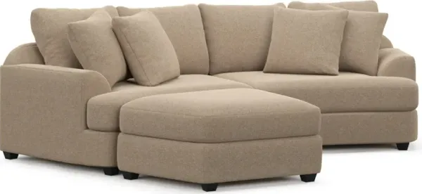 Skylar 3-Piece Sectional with Left-Facing Ottoman - Liv Wicker