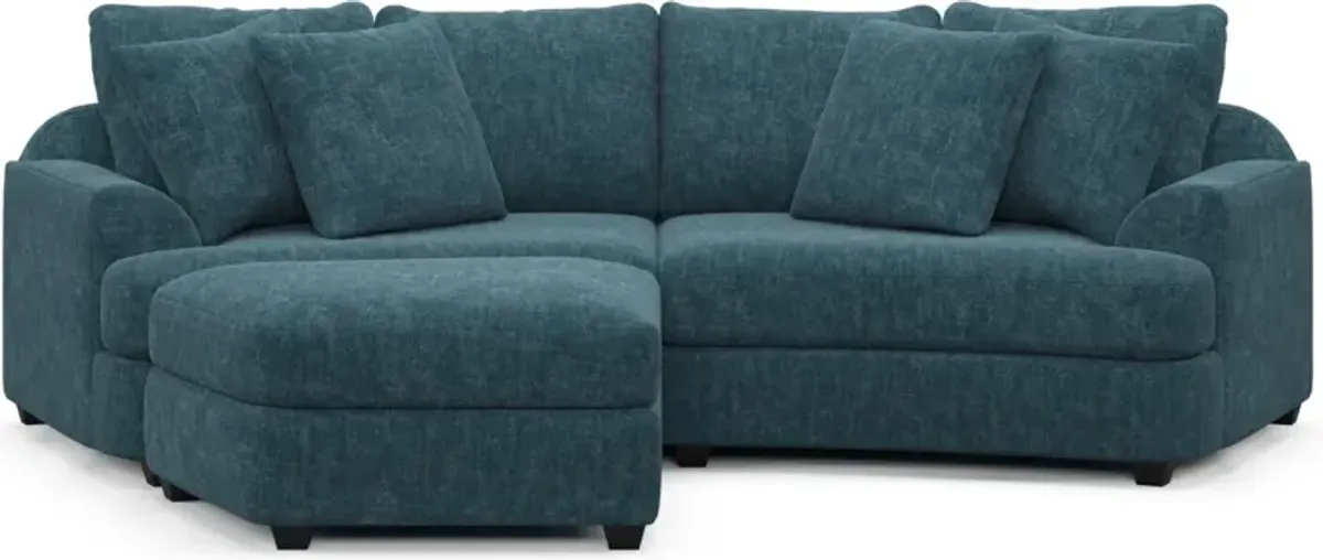 Skylar 3-Piece Sectional with Left-Facing Ottoman - Argo Tropic