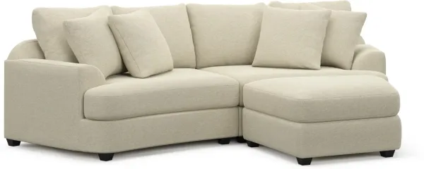 Skylar 3-Piece Sectional with Right-Facing Ottoman - Bridger Shell