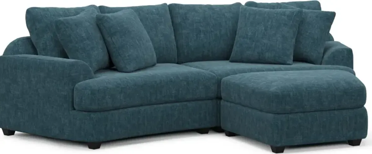 Skylar 3-Piece Sectional with Right-Facing Ottoman - Argo Tropic