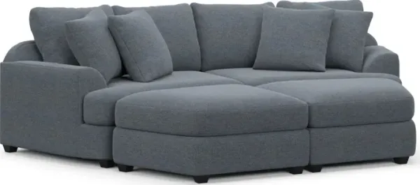 Skylar 4-Piece Pit Sectional - Bridger Navy