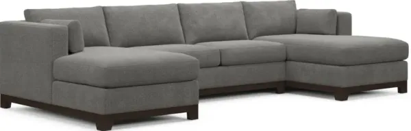 Brentwood Foam Comfort 3-Piece Sectional with Dual Chaise - Living Large Charcoal