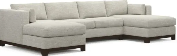 Brentwood Foam Comfort 3-Piece Sectional with Dual Chaise - M Ivory