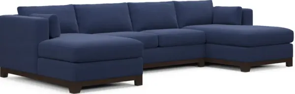 Brentwood Hybrid Comfort 3-Piece Sectional with Dual Chaise - Abington Indigo