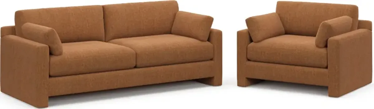 Forbes Foam Comfort 2 Pc. Living Room - Contessa Ginger