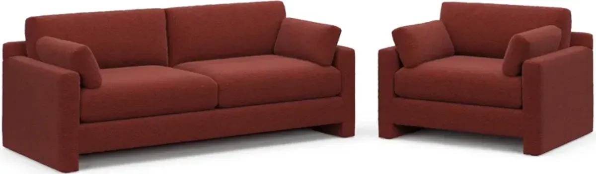 Forbes Foam Comfort 2 Pc. Living Room - Bloke Brick