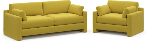 Forbes Foam Comfort 2 Pc. Living Room - Bloke Goldenrod