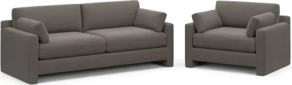Forbes Foam Comfort 2 Pc. Living Room - Presidio Steel