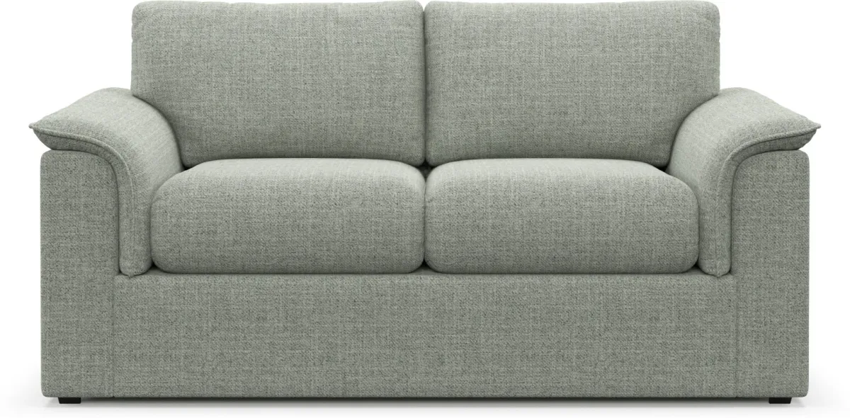 Morse Foam Comfort Loveseat - Broderick Sea Glass