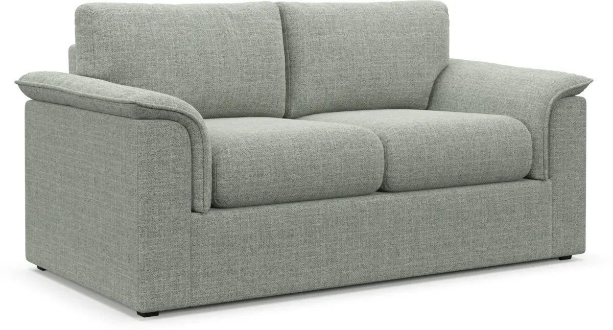 Morse Foam Comfort Loveseat - Broderick Sea Glass