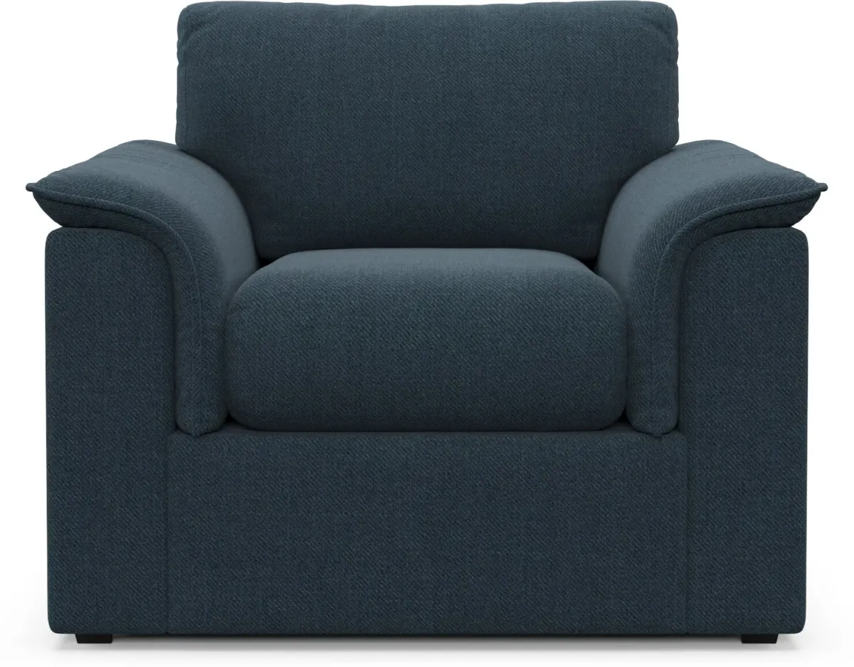 Morse Foam Comfort Chair - Broderick Indigo