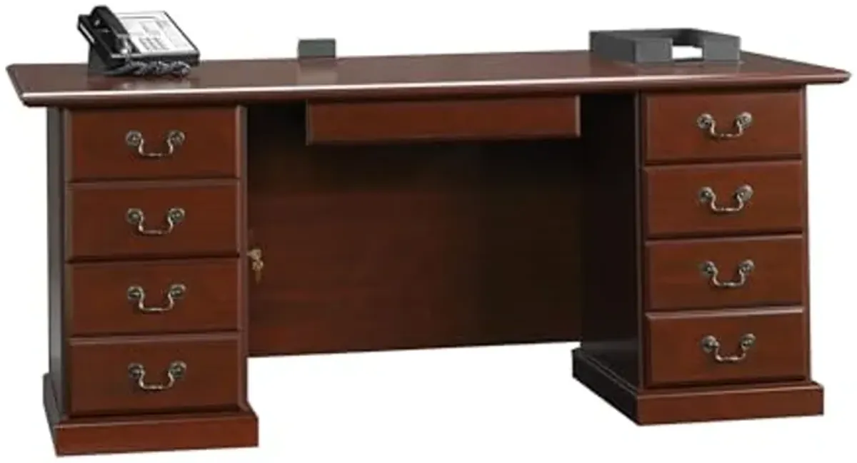 Sauder Heritage Hill Executive Desk, Classic Cherry Finish