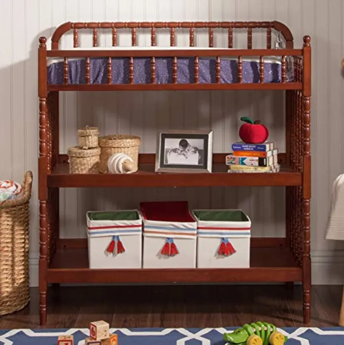 DaVinci Jenny Lind Changing Table with Pad in Rich Cherry