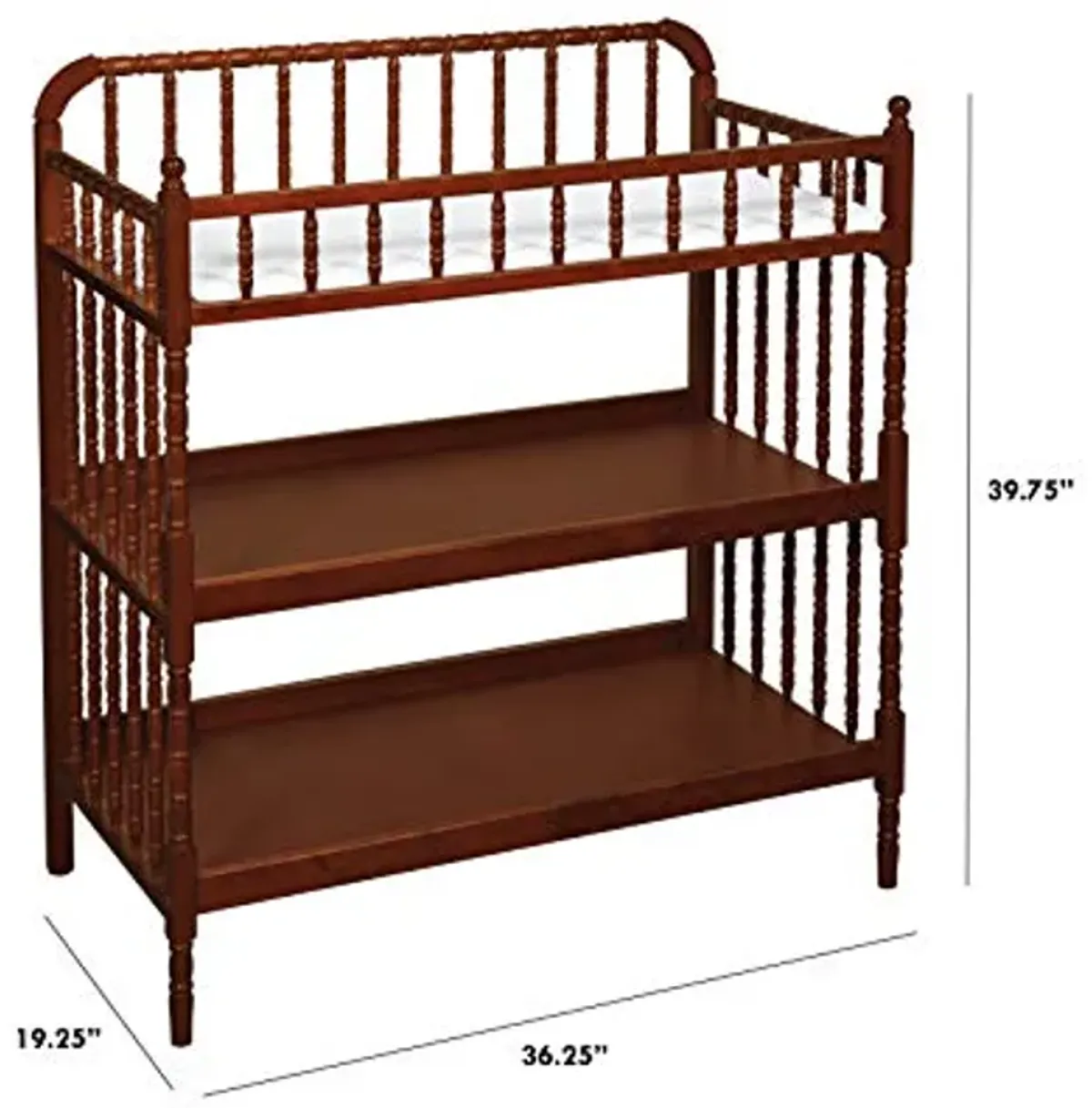 DaVinci Jenny Lind Changing Table with Pad in Rich Cherry