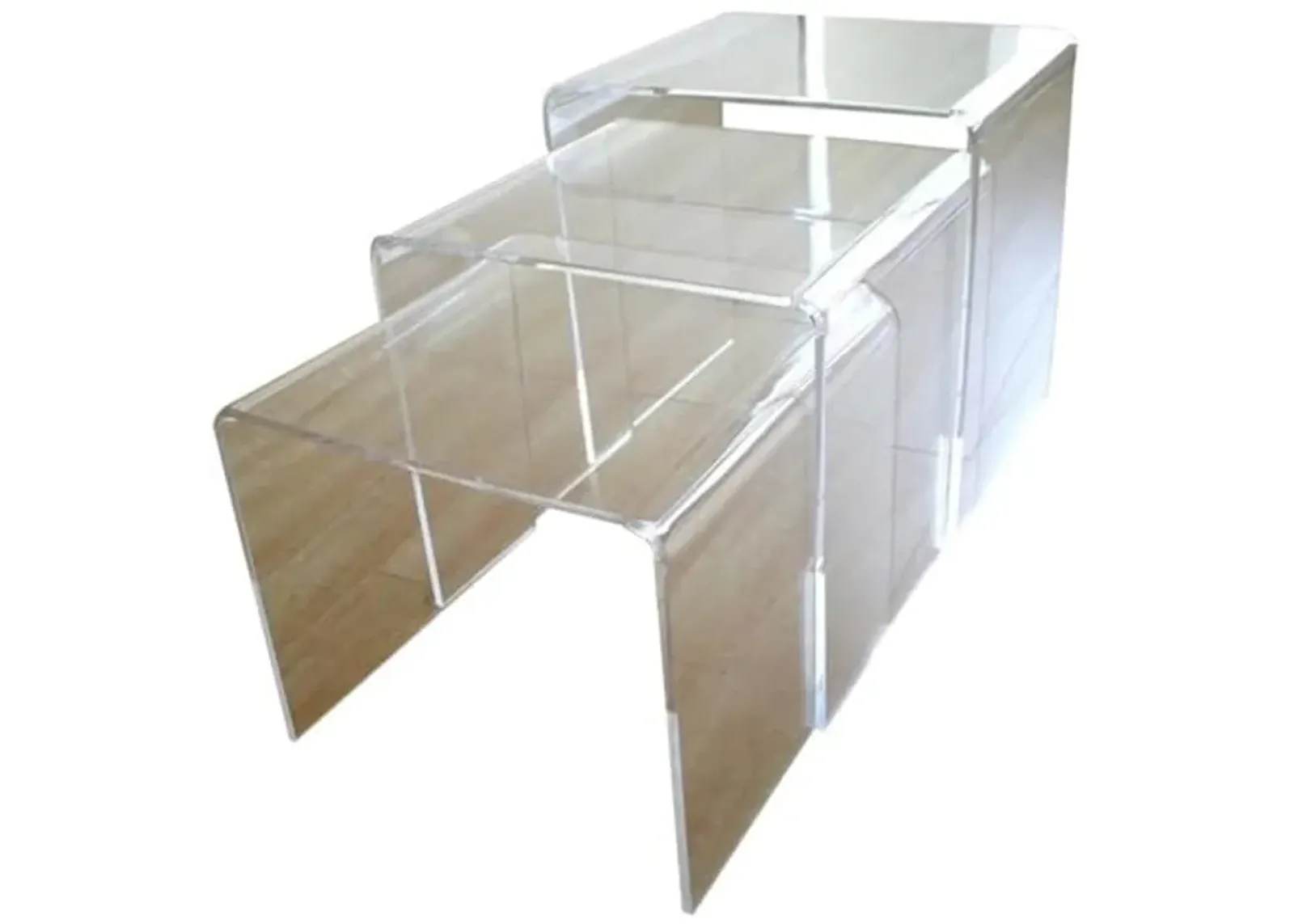 Baxton Studio Acrylic Nesting Tables, Clear