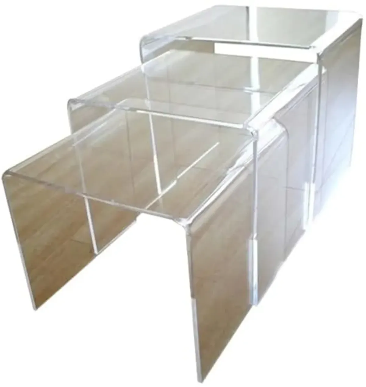 Baxton Studio Acrylic Nesting Tables, Clear