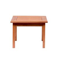 Amazonia Milano 1-Piece Outdoor Square Side Table | Eucalyptus Wood | Ideal for Patio and Indoors, 23.5 x 23.5