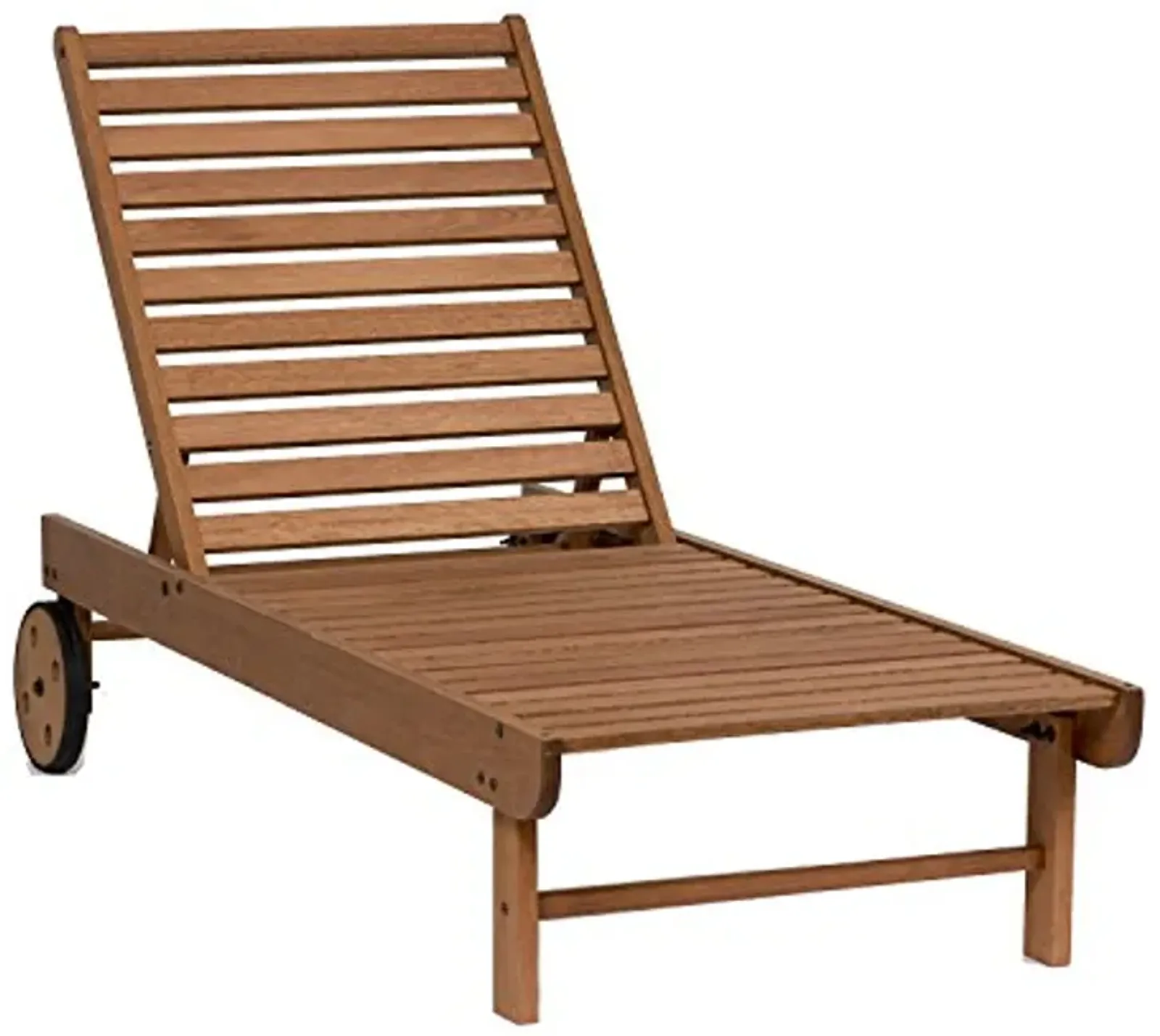 Amazonia Garopaba 1-Piece Poolside Chaise Lounger | Eucalyptus Wood | Ideal for Outdoors and Indoors, 72Lx26Wx38H