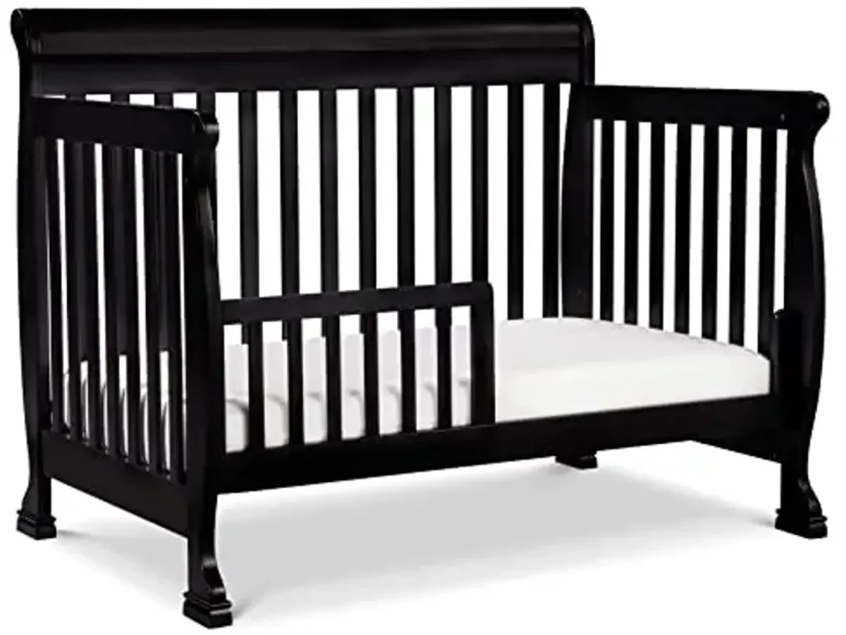 daVinci Kalani 4-in-1 Convertible Baby Crib - GREENGUARD Gold Certified Convertible Crib to Toddler Bed, Daybed, Full-Size Bed - Strong, Easy to Assemble - Four Adjustable Mattress Heights - Ebony